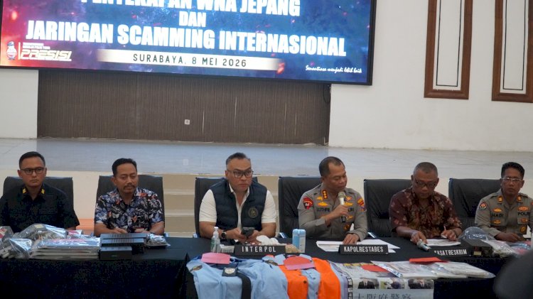 Polrestabes Surabaya Bongkar Markas Scaming Jaringan Internasional 44 Orang Diamankan